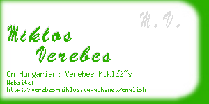 miklos verebes business card